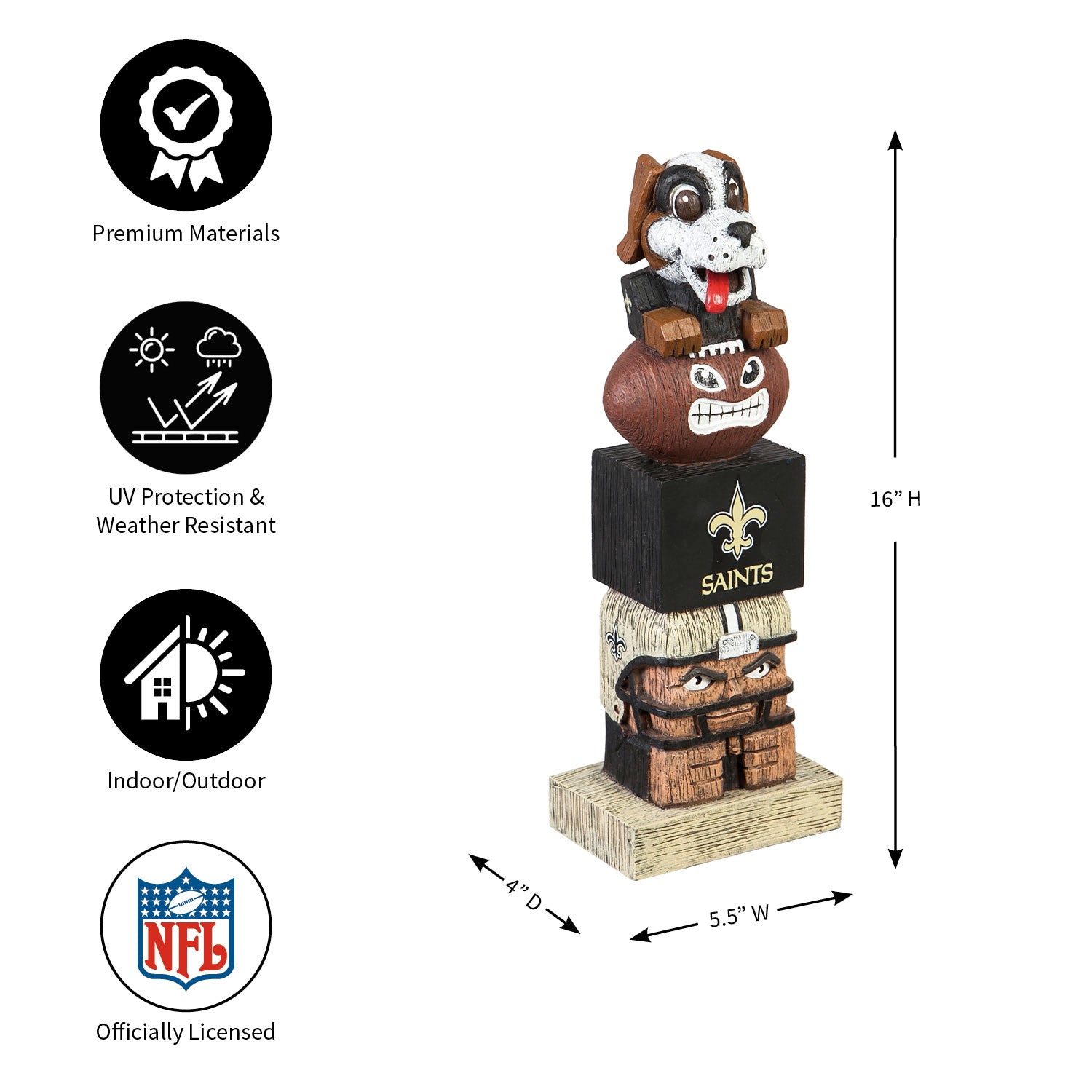 Team Sports America New Orleans Saints Team Garden Statue