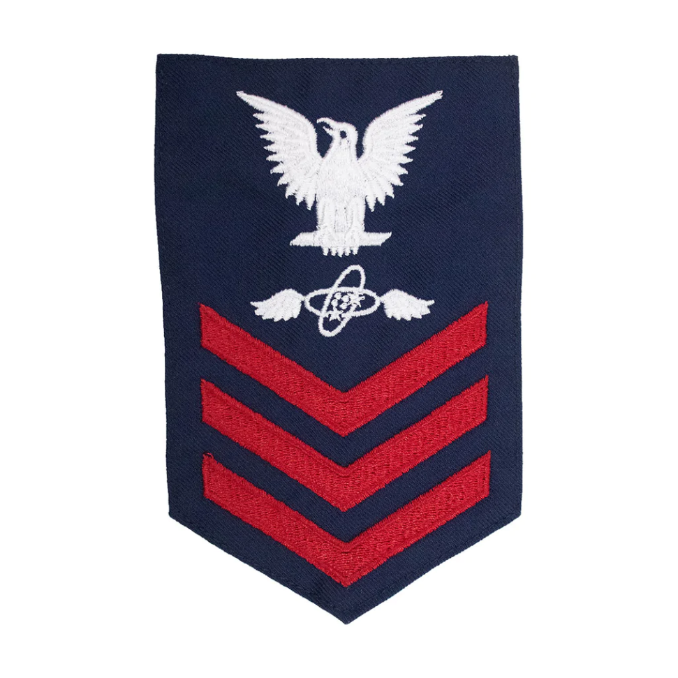 Vanguard CG RTE E-6 Rating Badge Red/Blue Serge AET Avionics Electrical Tech
