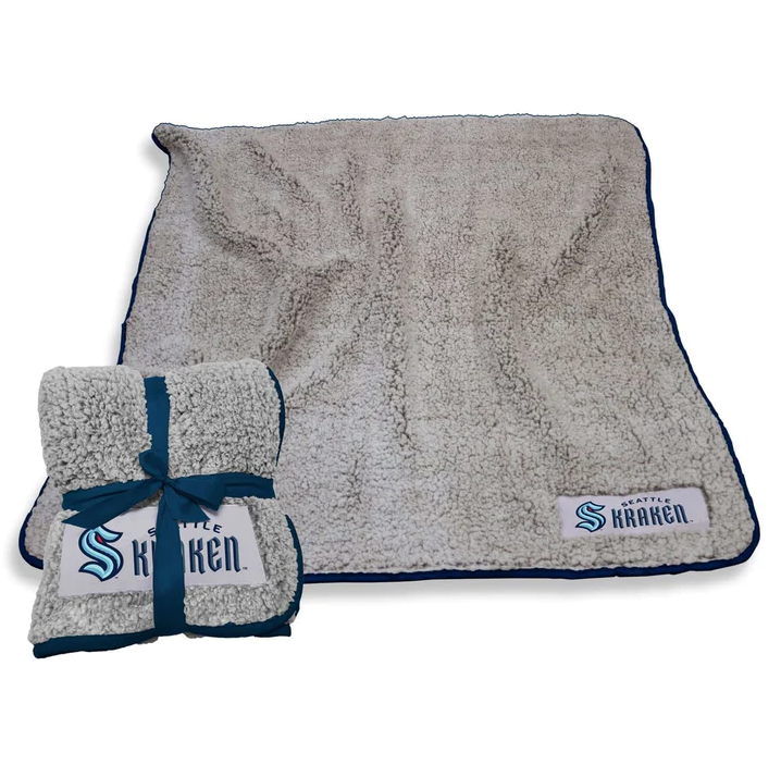 Logo Brands Seattle Kraken Frosty Fleece Throw Blanket