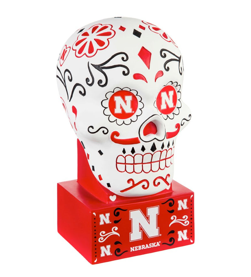 Team Sports America University of Nebraska Sugar Skull Statue