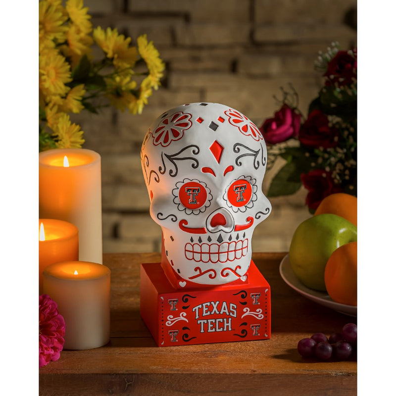 Team Sports America Texas Tech University Sugar Skull Statue