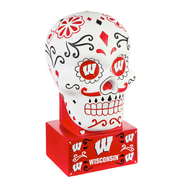 Team Sports America University of Wisconsin-Madison Sugar Skull Statue