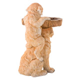 Evergreen Playful Puppies Bird Bath