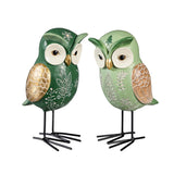 Evergreen Shades of Green Owl Resin Garden Statue
