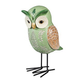 Evergreen Shades of Green Owl Resin Garden Statue