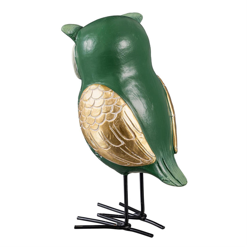 Evergreen Shades of Green Owl Resin Garden Statue