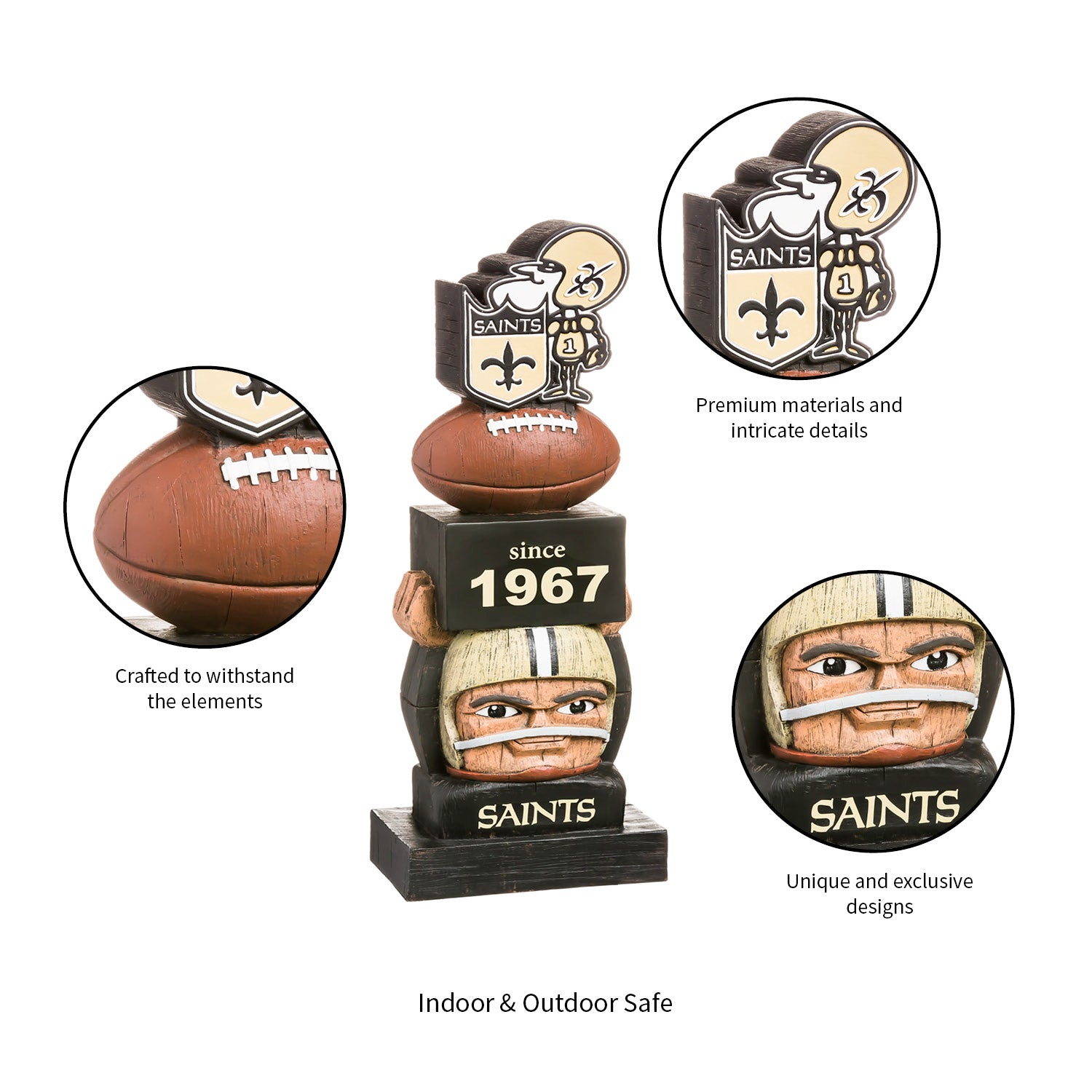 Team Sports America New Orleans Saints Vintage Garden Statue