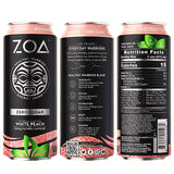 ZOA Zero Sugar White Peach Energy Drink