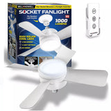 Bell + Howell Socket Ceiling Fan with Light & Remote Control