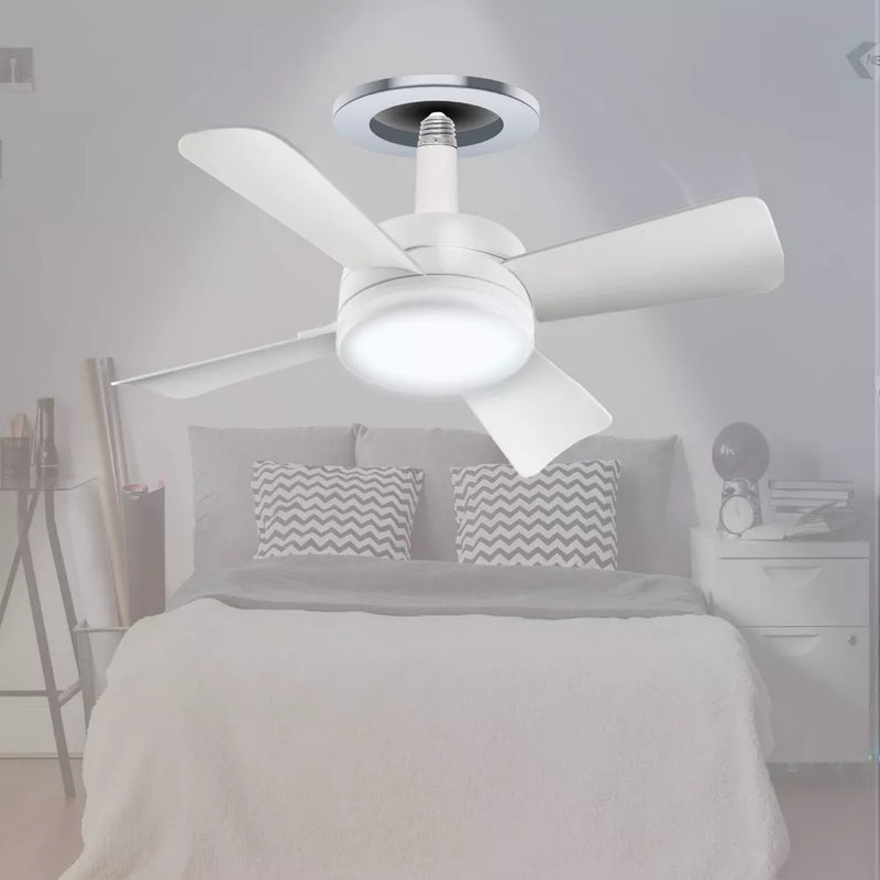 Bell + Howell Socket Ceiling Fan with Light & Remote Control