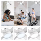 Bell + Howell Socket Ceiling Fan with Light & Remote Control