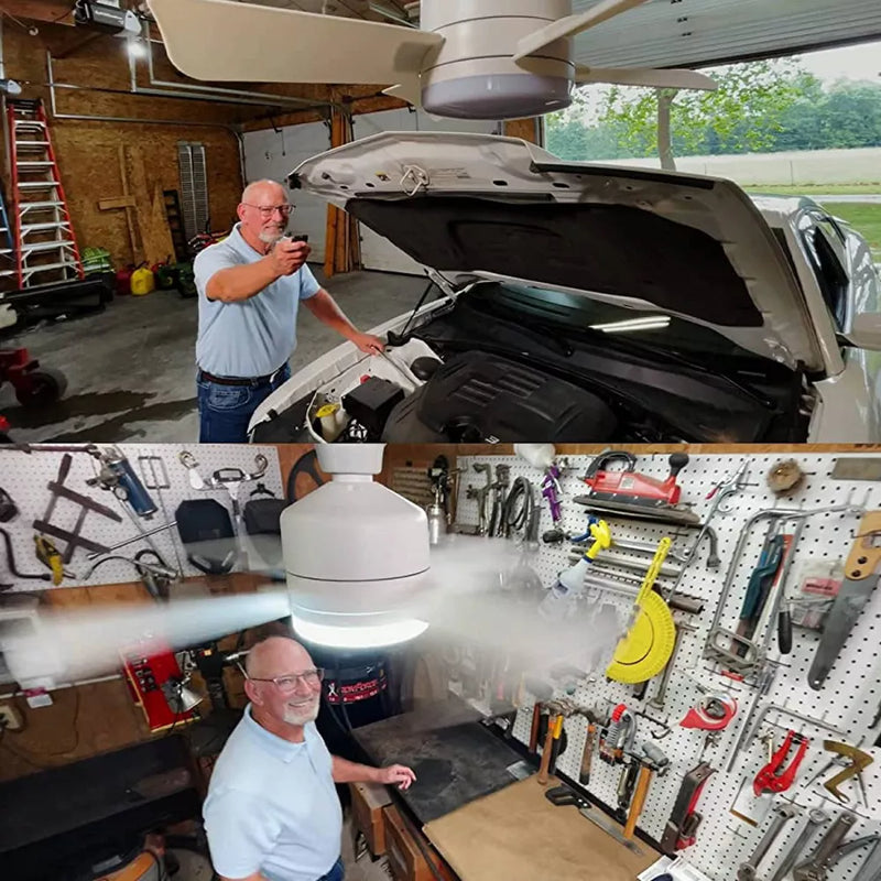 Bell + Howell Socket Ceiling Fan with Light & Remote Control