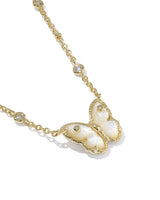 Kendra Scott  Cailey Butterfly Gold Short Pendant Necklace - Ivory Mother Of Pearl