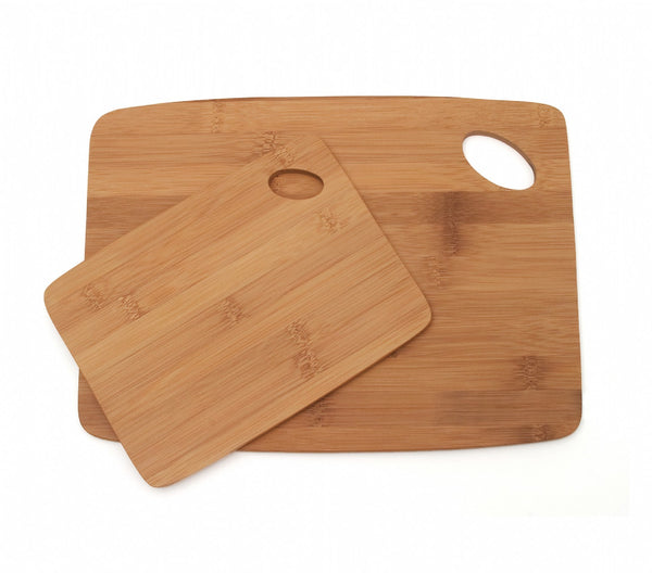 Lipper International Bamboo Cutting Boards with Oval Hole In Center - Set of 2