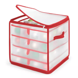 Whitmor 64 Christmas Ornament Zip Cube With Removable Trays
