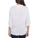 Ruby Rd. Womens Tab 3/4 Sleeve Top