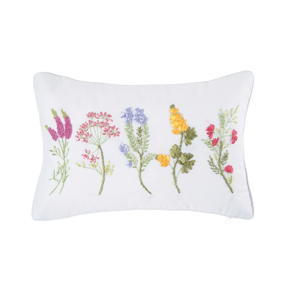 C&F Home Botanical Ribbon Decorative Pillow