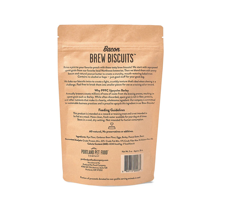 Portland Pet Food Company Brew Biscuits with Bacon Dog Treats - 5 oz.