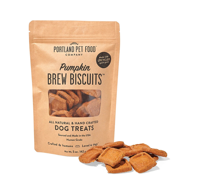 Portland Pet Food Company Brew Biscuits with Pumpkin Dog Treats - 5 oz.