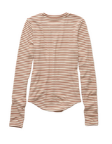 American Eagle Womens AE Long Sleeve Cozy Crew Neck T-Shirt