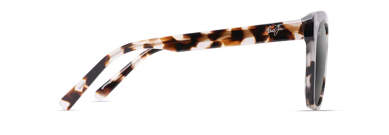 Maui Jim Alulu White Tokyo Tortoise Frame - Neutral Gray Lens - Polarized Sunglasses