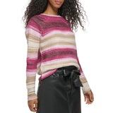 Calvin Klein Womens Crew Striped Sweater