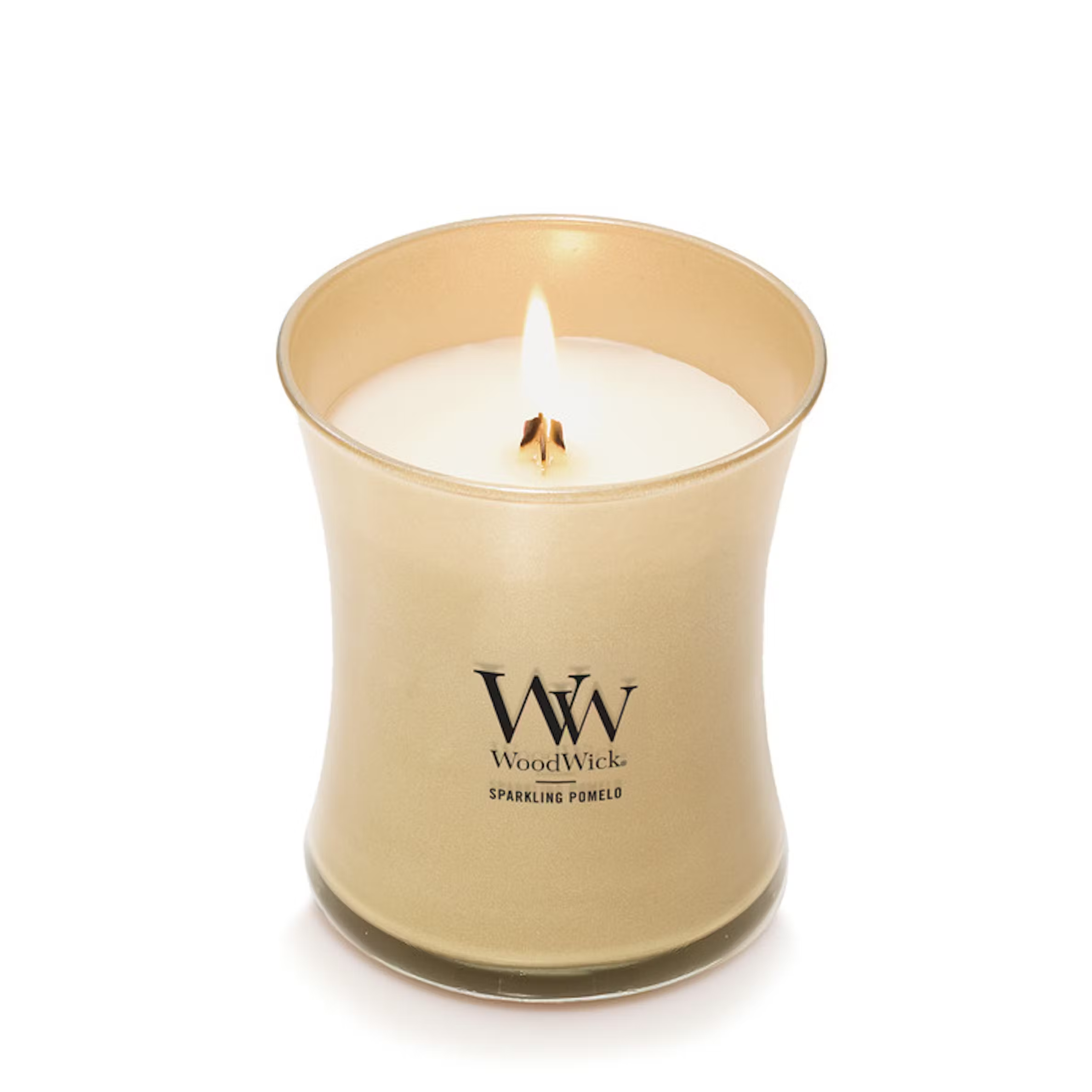WoodWick Medium Hourglass Precious Metals Candle - Sparkling Pomelo
