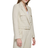 Calvin Klein Womens Tropical Notch Jacket