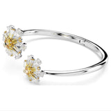 Swarovski Idyllia Bangle Bracelet - Flower, Yellow, Rhodium plated