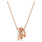 Swarovski Hyperbola Pendant Necklace - Mini, White, Rose Gold-Tone Plated