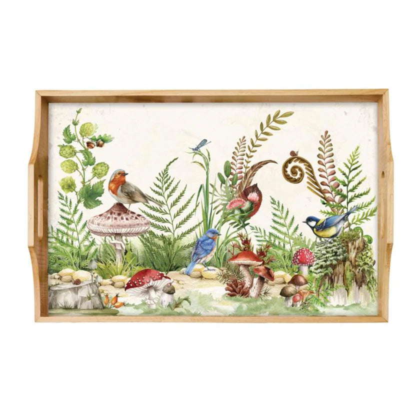 Michel Design Works Moss & Oak Wood Tray