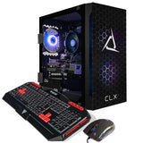 CLX SET Gaming Desktop - AMD Ryzen 5 5600 3.5GHz 6-Core Processor, 16GB DDR4 Memory, GeForce RTX 3050 8GB GDDR6 Graphics, 500GB M.2 NVMe SSD, 2TB HDD, WiFi, Black CLX Edition Spear MicroATX Tower RGB Fans, Windows 11 Home 64-bit