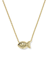 Kendra Scott Parker Fish Gold Short Pendant Necklace - Abalone Shell