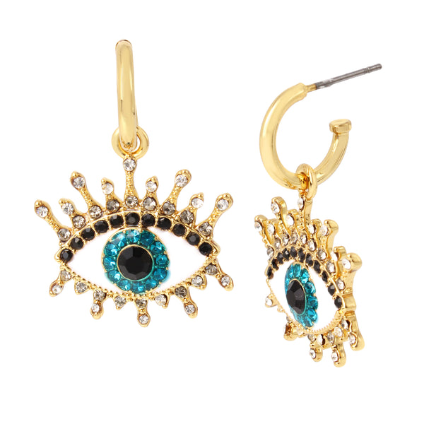 Kurt Geiger Evil Eye Huggie Earrings