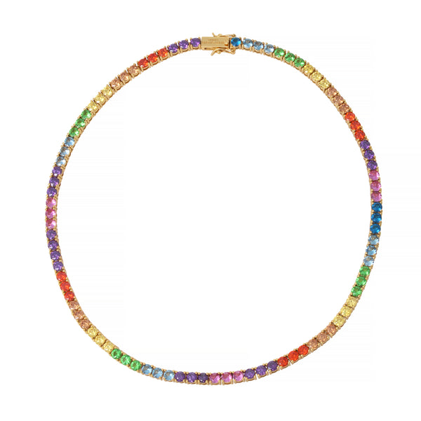 Kurt Geiger Jewel Rainbow Tennis Necklace
