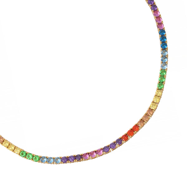 Kurt Geiger Jewel Rainbow Tennis Necklace