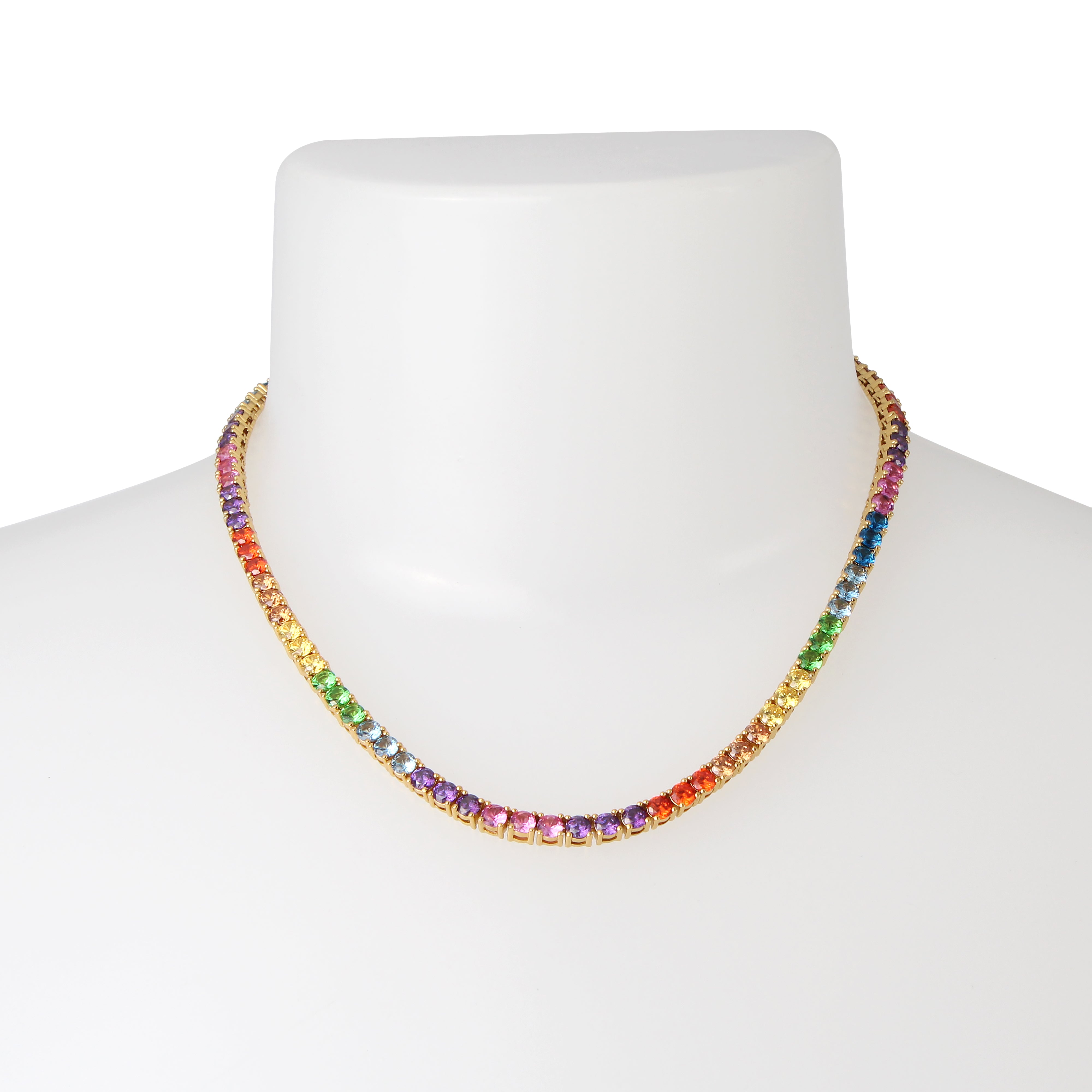 Kurt Geiger Jewel Rainbow Tennis Necklace