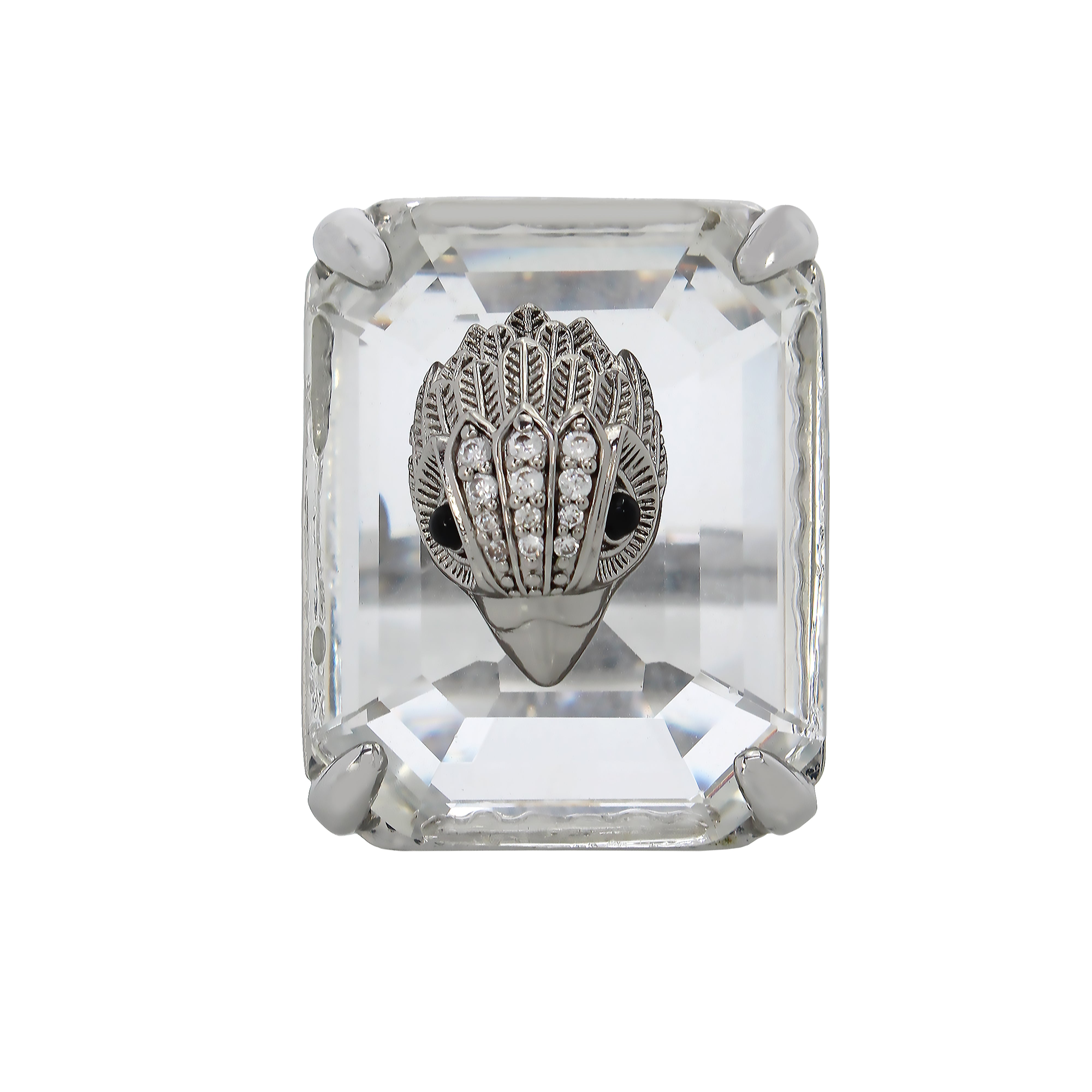 Kurt Geiger Signature Eagle Stone Cocktail Ring - Size 8