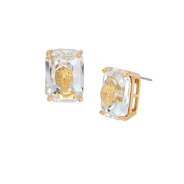 Kurt Geiger Signature Eagle Stone Stud Earrings