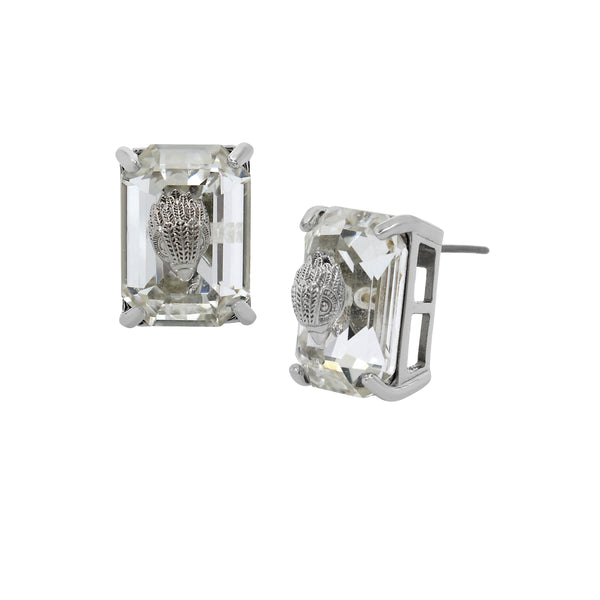 Kurt Geiger Signature Eagle Stone Stud Earrings