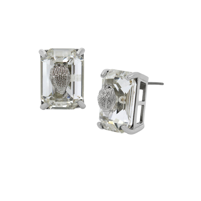 Kurt Geiger Signature Eagle Stone Stud Earrings