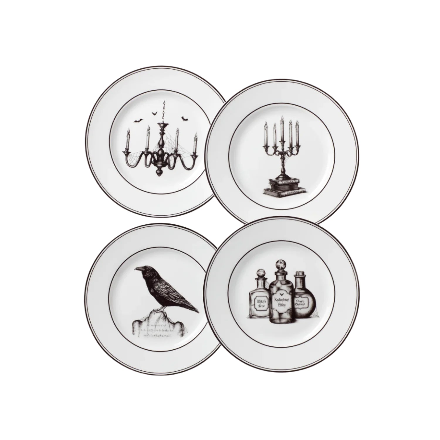 Lenox Vintage Halloween Dessert Plates - Set of 4
