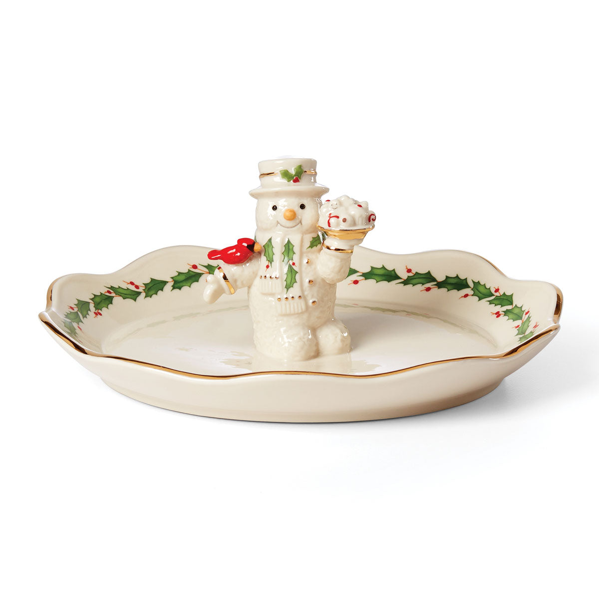 Lenox Happy Holly Days Snowman Treat Dish – ShopCGX