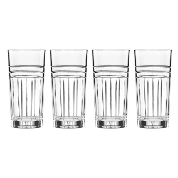 Lenox Reed & Barton Tempo Crystal Highball Glasses - Set of 4
