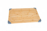 Lipper International Bamboo Cutting Board with Gray Silicone Corners