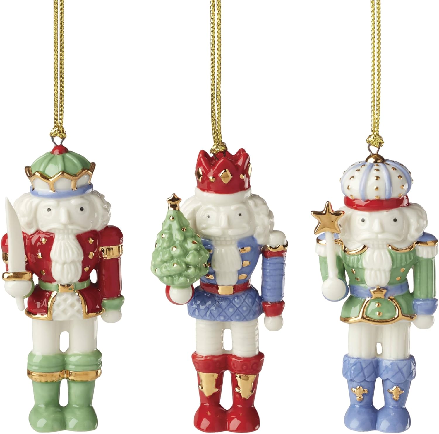Lenox Nutcracker Ornaments - Set of 3