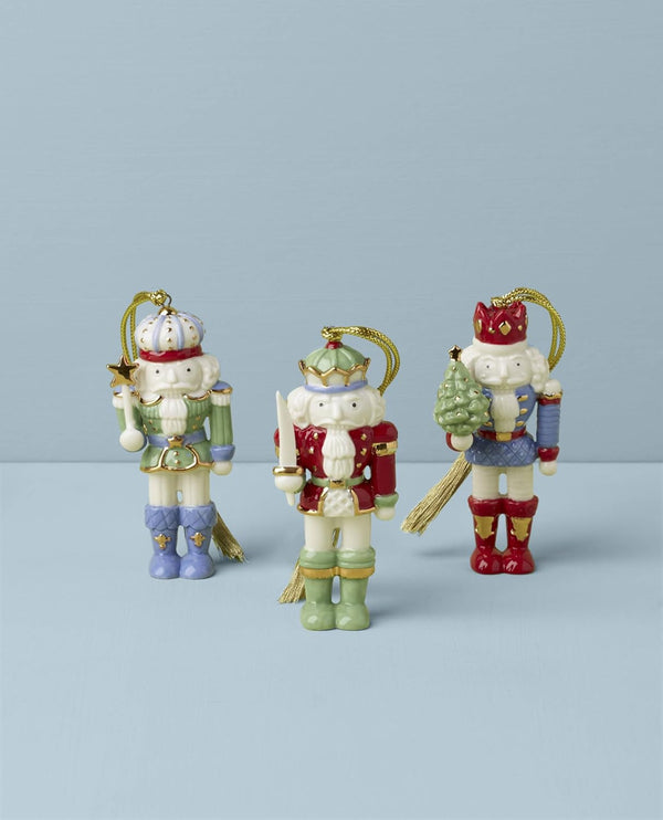 Lenox Nutcracker Ornaments - Set of 3
