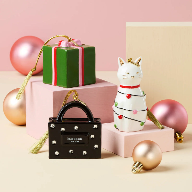 Kate Spade Be Jolly Cat Ornament