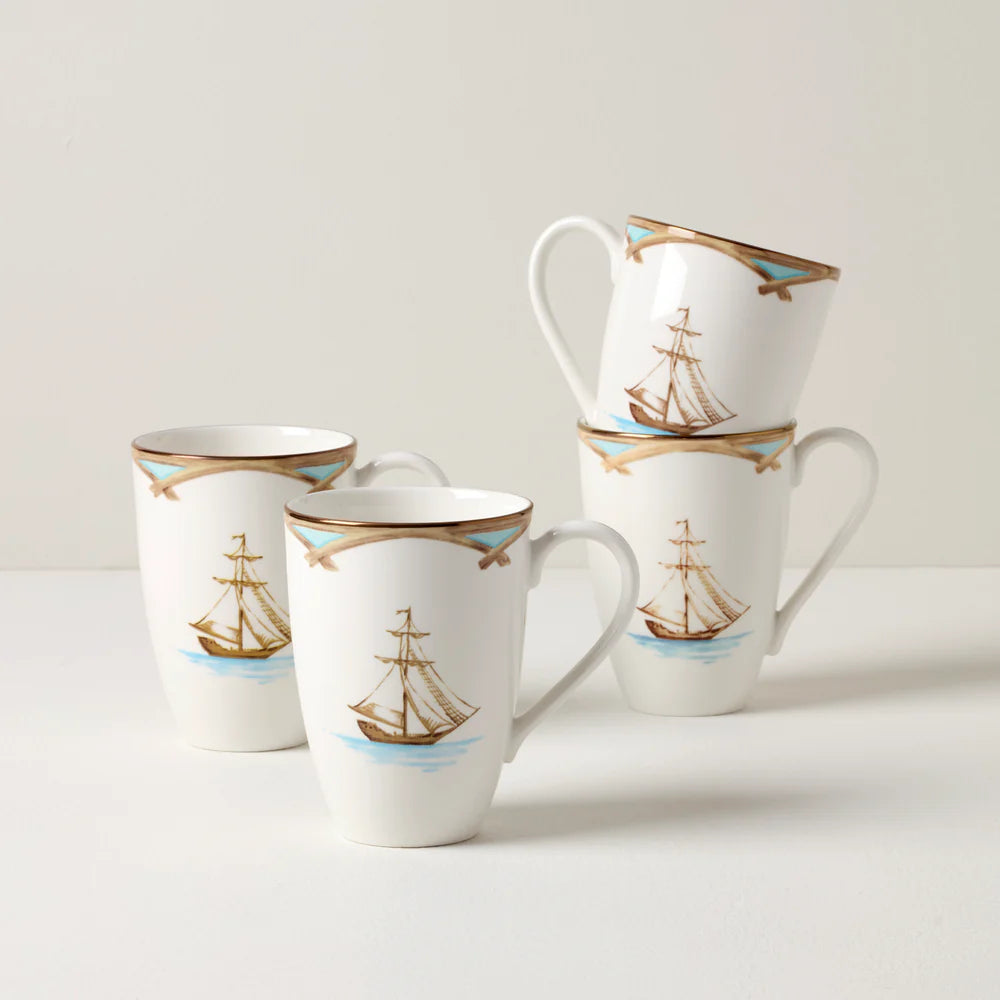Lenox British Colonial Tradewind Mugs - Set of 4