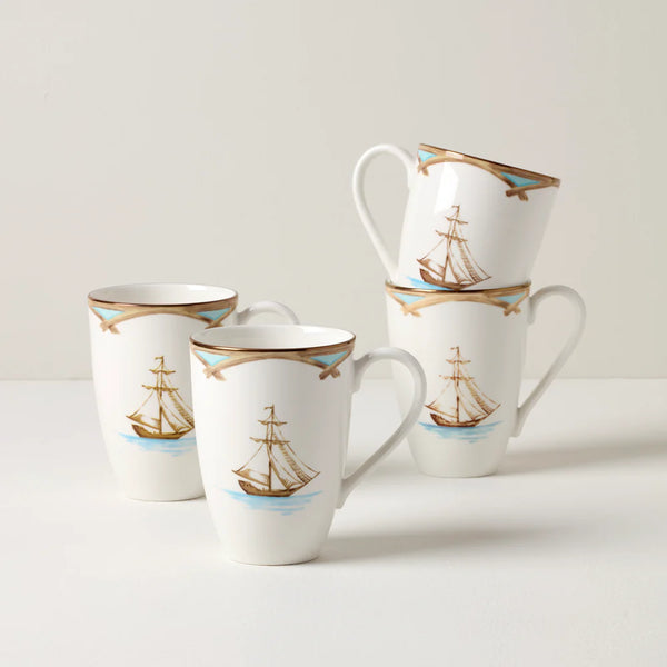 Lenox British Colonial Tradewind Mugs - Set of 4